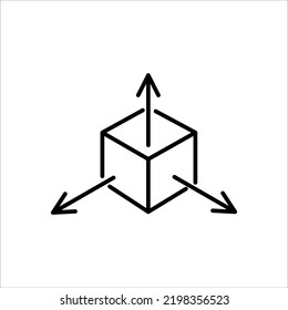 símbolo de ilustración vectorial de modelado 3d