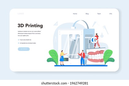 3D modeling web banner or landing page. Digital drawing