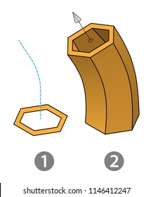 3D modelling concept: extrude along path