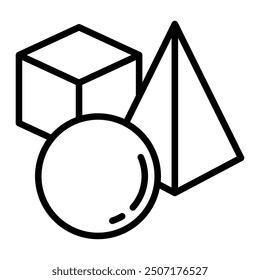 3D modelling icon. Icon about hobbies. 3-dimensional shape icon