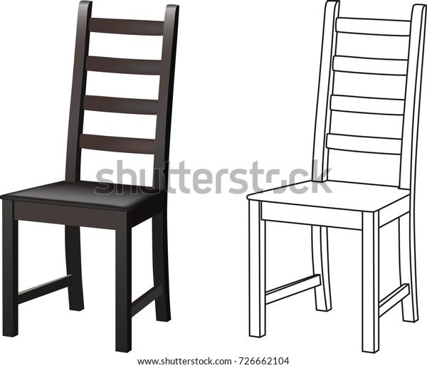 3d Models Chairs Drawing Stock Vector (Royalty Free) 726662104