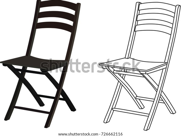 3d Models Chairs Drawing Stock Vector Royalty Free 726662116