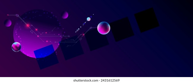 3D Models And Content Cyberpunk Dark retro futuristic cyberpunk elements abstraction background cosmos synthwave vaporwave retrowave