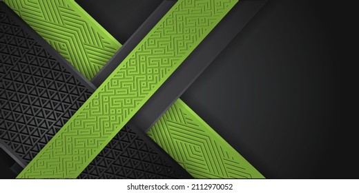 3D modern abstract presentation background with Luxury paper cut background. vector Illustration