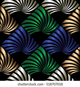 3d modern background. Abstract  seamless pattern. Vector design.