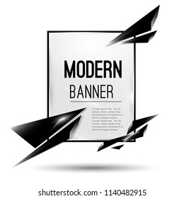 3d modern Banner on white background for business, presentation, commercial.