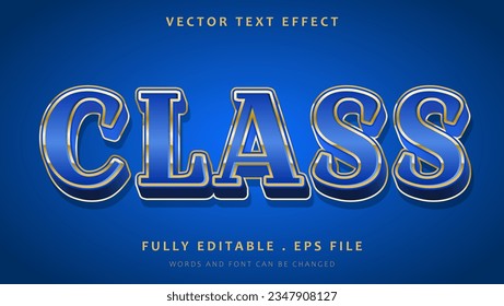 3d Modern Class Editable Text Effect Design Template . Effect Saved In Graphic Style