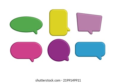 3.d Conjunto de burbujas de discursos coloridos y modernos