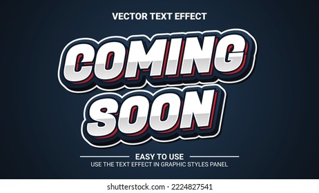 3d modern coming soon editable text effect