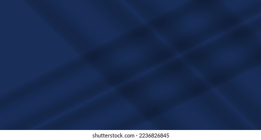 3D modern curved line abstract presentation background. Dark dark blue background. Abstract decoration, fabric color pattern