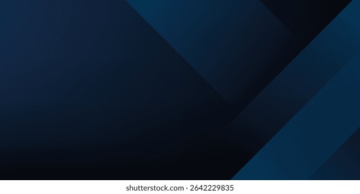 3d modern dark blue overlap abstract background with shiny lines layers. Texture with light blue triangle element decoration. Vector illustration for modern presentation background, banner