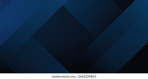 3d modern dark blue overlap abstract background with shiny lines layers. Texture with light blue triangle element decoration. Vector illustration for modern presentation background, banner