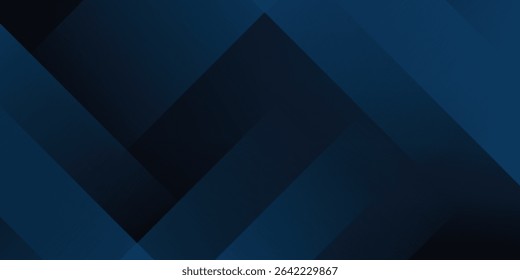 3d modern dark blue overlap abstract background with shiny lines layers. Texture with light blue triangle element decoration. Vector illustration for modern presentation background, banner