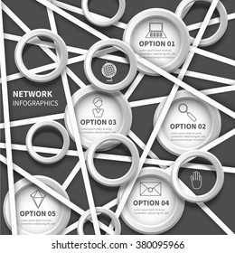 3d modern design social networking infographics data