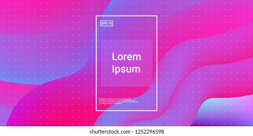 3D Modern Dynamic Flow Shapes with Color Fluid Glow Effect. Bright Geometric Waves Element for Brochure, Website, Flyer Design. Wavy Vibrant Movement Composition. Vector illustration Eps10.