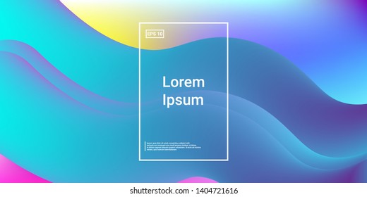 3D Modern Dynamic Flow Shapes with Color Fluid Glow Effect. Bright Geometric Waves Element for Brochure, Website, Flyer Design. Wavy Vibrant Movement Composition. Vector illustration Eps10.