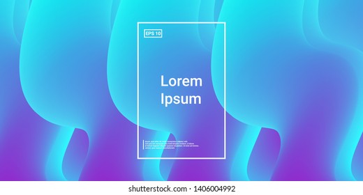 3D Modern Dynamic Flow Shapes with Color Fluid Glow Effect. Bright Geometric Waves Element for Brochure, Website, Flyer Design. Wavy Vibrant Movement Composition. Vector illustration Eps10.