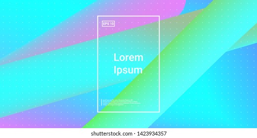 3D Modern Dynamic Flow Shapes with Color Fluid Glow Effect. Bright Geometric Waves Element for Brochure, Website, Flyer Design. Wavy Vibrant Movement Composition. Vector illustration Eps10.