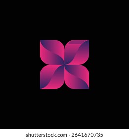 3D Modern Gradient Design. A modern, abstract circular logo design with a vibrant gradient color scheme. Ideal for branding. This vector illustration features and professional design.