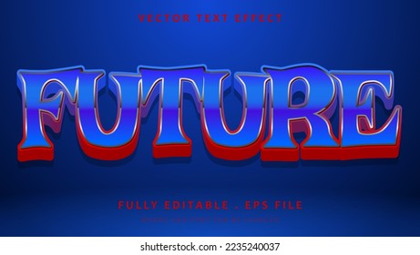 3d Modern Gradient Word Future Editable Text Effect Design. Effect Saved In Graphic Style