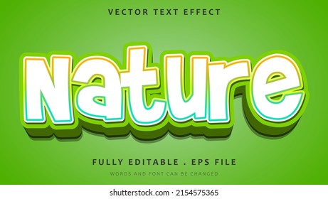 3d Diseño de efectos de texto modificable de la naturaleza de la palabra degradado moderno Efecto guardado en estilo gráfico