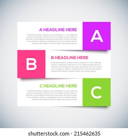 3D Modern infographics Design Layout with shadow.