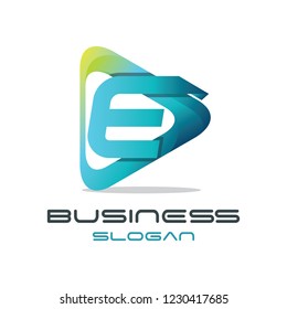 3d Modern Letter 'E'
