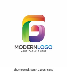 3D modern letter logo 