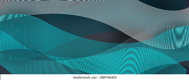 3D-moderne Wellenkurve abstrakter Präsentationshintergrund 