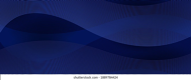 3D modern line wave curve abstract presentation background 