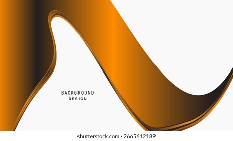 3d modern luxury template design gold curved shape