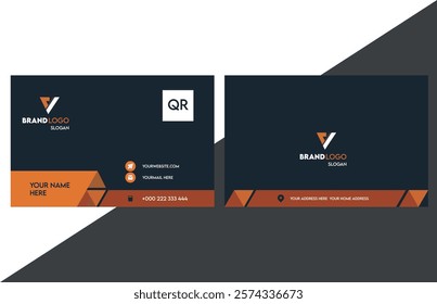 3d modern minimalist business card creative design, vector layout