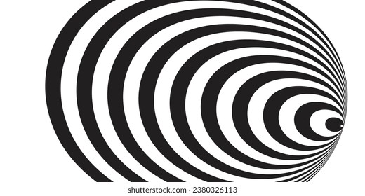 3D modern oval pattern design illustration, triangle pattern modern scifi design, oval background spiral design. EPS 10