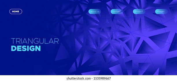 3d Modern Polygon Background. Blue Geometric Shapes. Graphic Minimal Concept. Dynamic Landing Page. Dark Polygonal Pattern. Vibrant Creative Geometry. Minimal Design. Abstract Polygon Wallpaper.