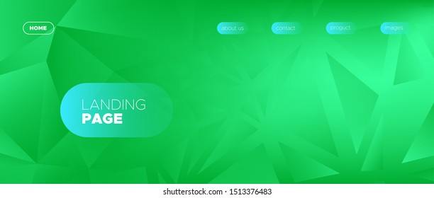 3d Modern Polygonal Pattern. Vibrant Creative Geometry. Vector Minimal Poster. Commercial Landing Page. Green Abstract Polygon Background. Graphic Geometry Texture. Business Polygon Wallpaper.