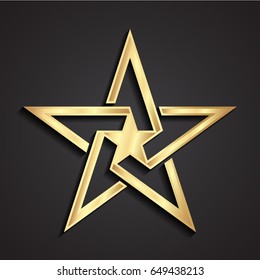 3d Modern Style Star Shape Symbol Stock Vector (Royalty Free) 649438213 ...