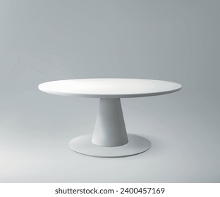 3d Modern Table mockup. Template for Object Presentation. Vector Illustration.