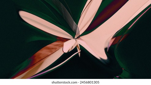 3D MODERN TEXTURED FLOWER ABSTRACT