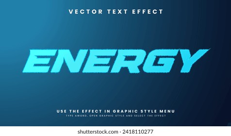 3d modern trendy style Energy Text effect with cinematic style