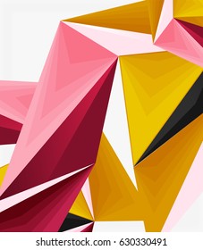 3d forma abstracta de triángulo moderno de baja polilla, vector geométrico