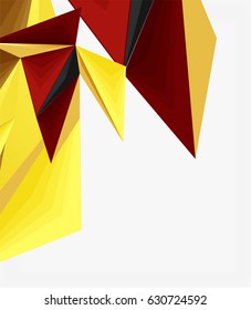 3d-modernes Dreieck, abstrakte Low-Poly-Form, geometrische Vektorgrafik