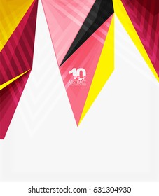 3d modern triangle low poly abstract shape, geometric vector
