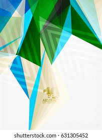 3d forma abstracta de triángulo moderno de baja polilla, vector geométrico