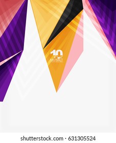 3d modern triangle low poly abstract shape, geometric vector