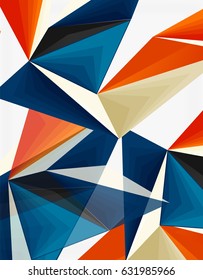 3d-modernes Dreieck, abstrakte Low-Poly-Form, geometrische Vektorgrafik
