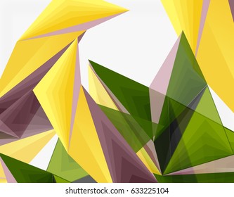3d-modernes Dreieck, abstrakte Low-Poly-Form, geometrische Vektorgrafik