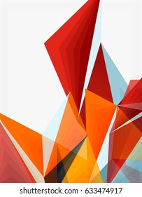3d-modernes Dreieck, abstrakte Low-Poly-Form, geometrische Vektorgrafik