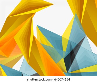 3d-modernes Dreieck, abstrakte Low-Poly-Form, geometrische Vektorgrafik