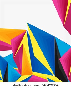 3d modern triangle low poly abstract shape, geometric vector
