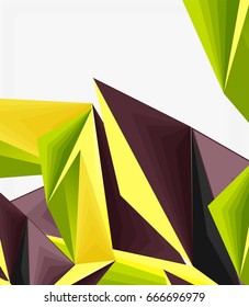 3d-modernes Dreieck, abstrakte Low-Poly-Form, geometrische Vektorgrafik